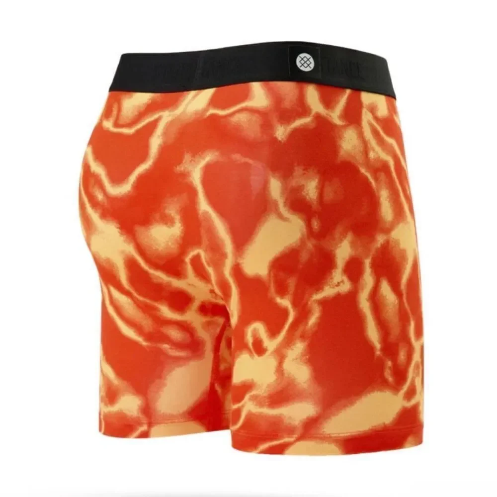 New Stance Boxer Brief Shorts Butter Blend Orange/Yellow Dye on Dye S (30